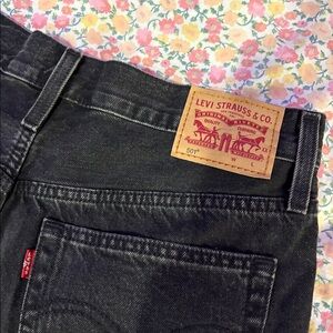Black Levi’s 501 shorts